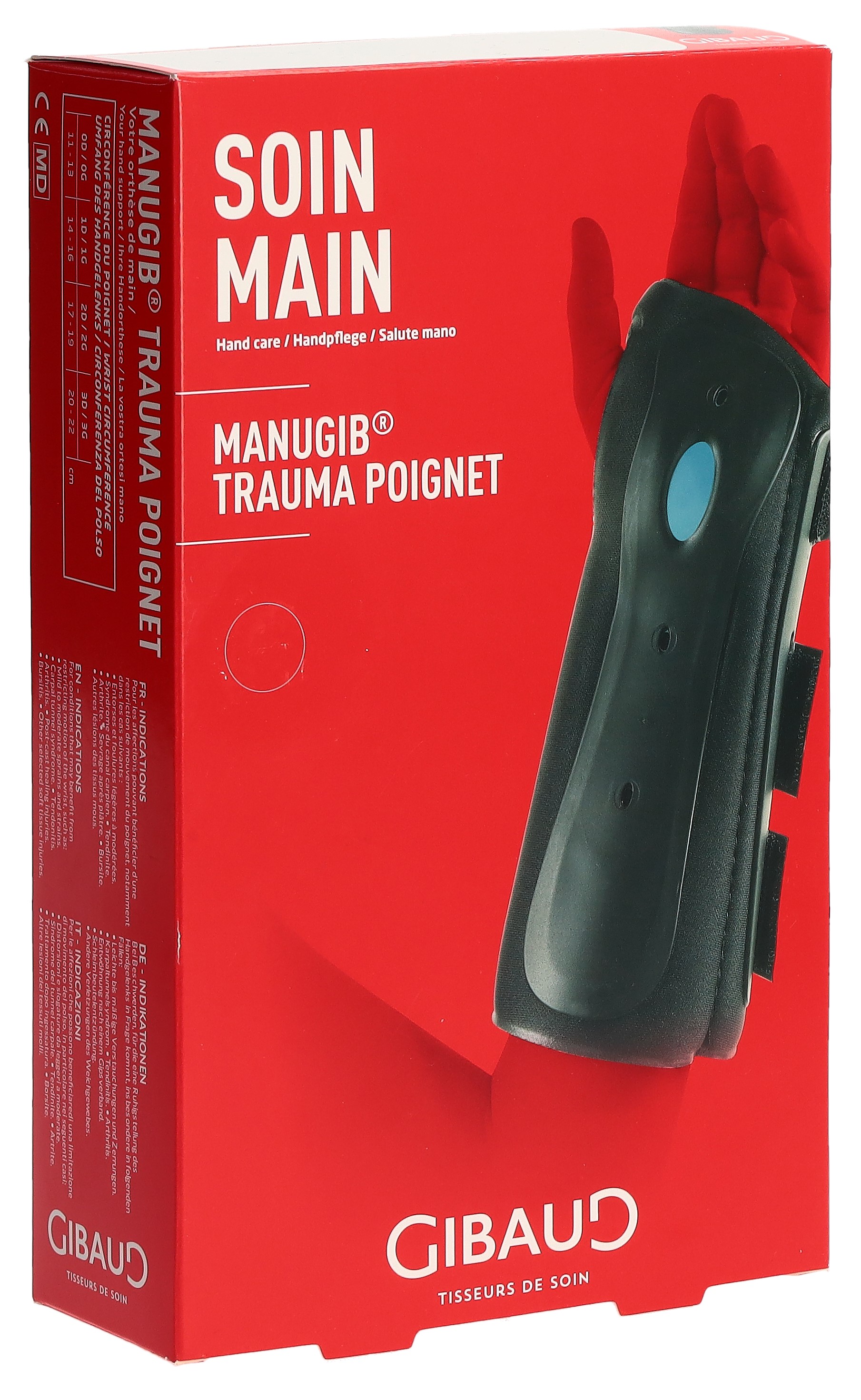 GIBAUD Manugib Trauma Handgelenkstütze 2R 17-19cm rechts