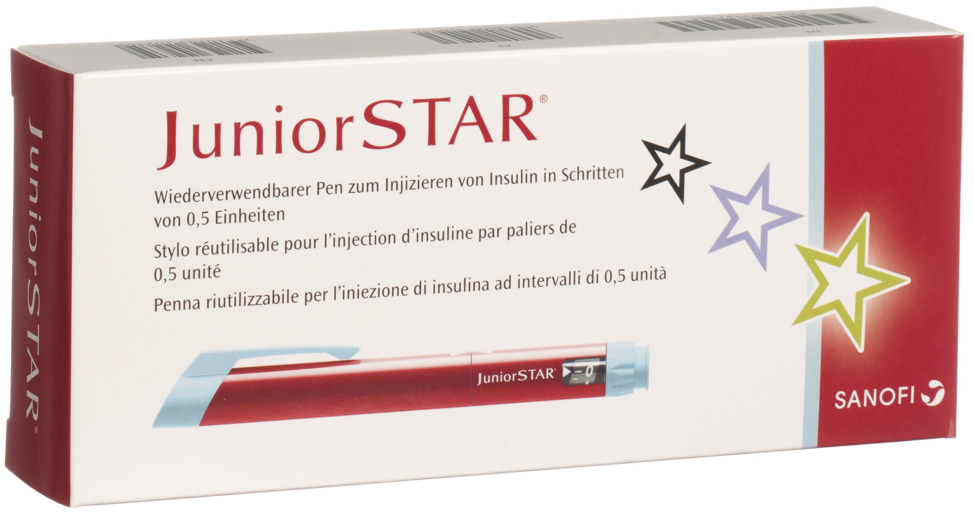 JuniorStar Lantus/Apidra/Insuman Insulinpen rot
