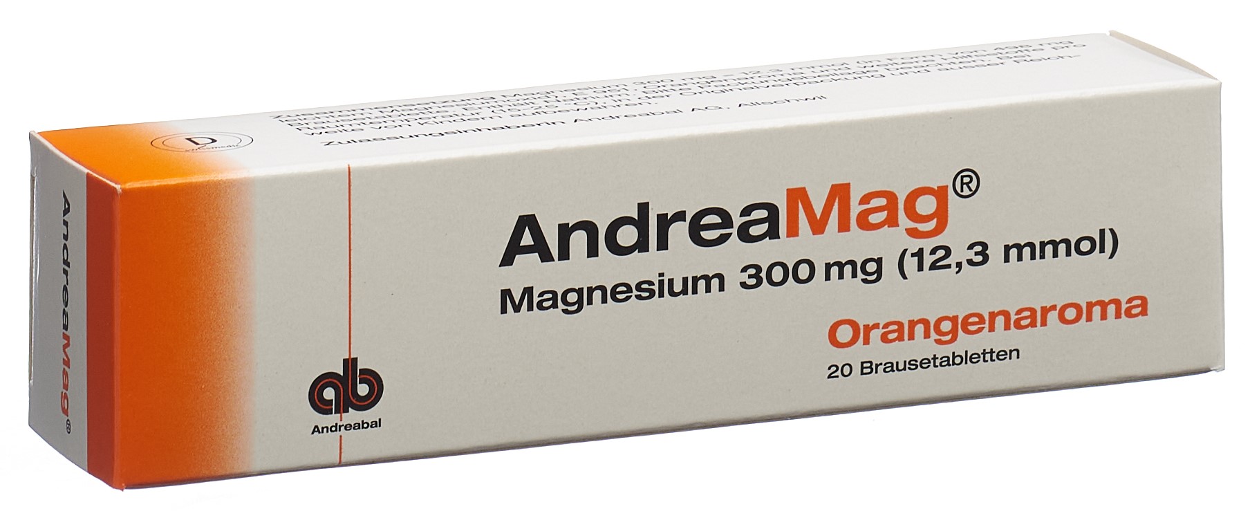 AndreaMag 300 mg (12,3 mmol) Orangenaroma 20 Brausetabletten