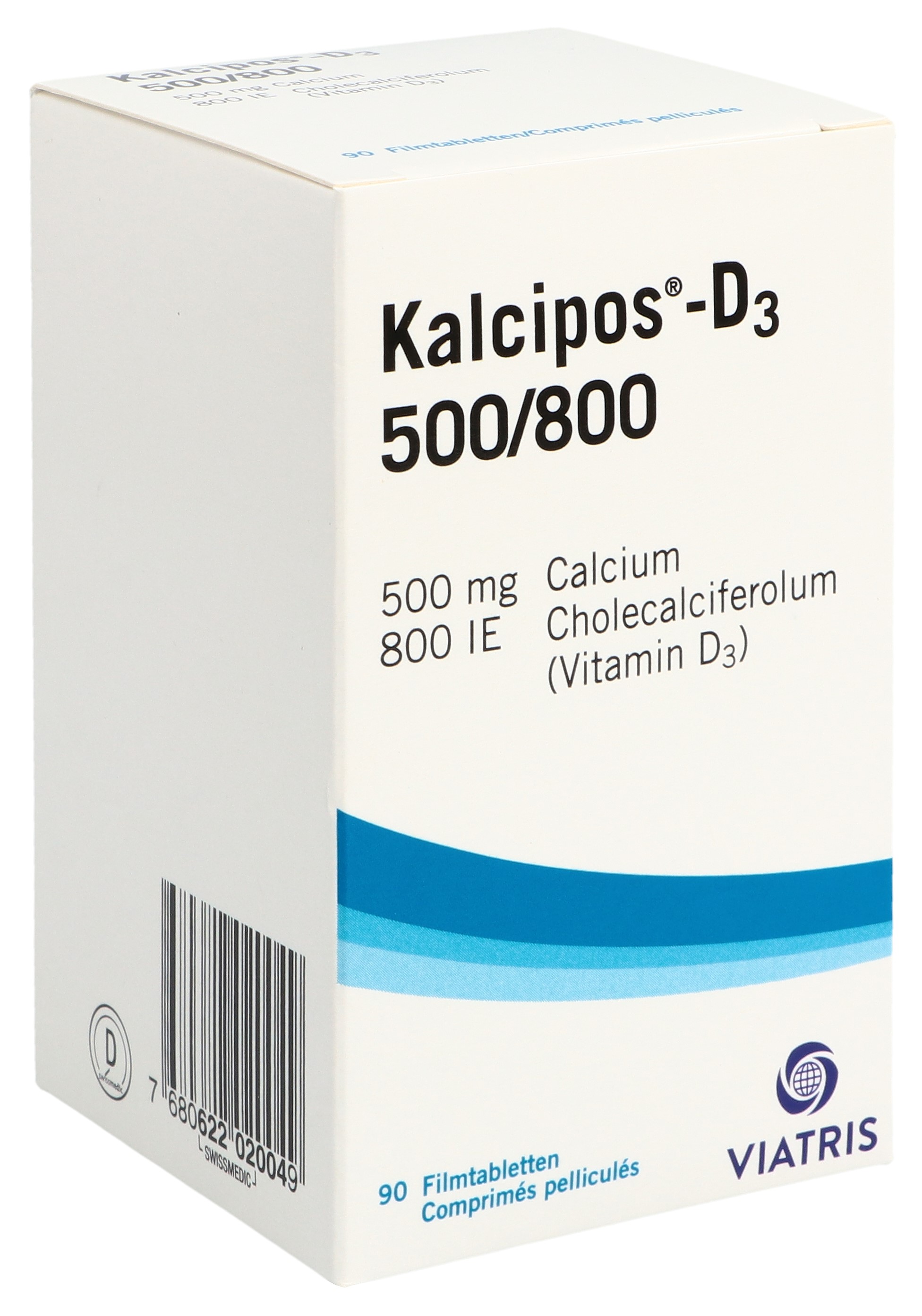 Kalcipos-D3 cpr pell 500/800 bte 90 pce