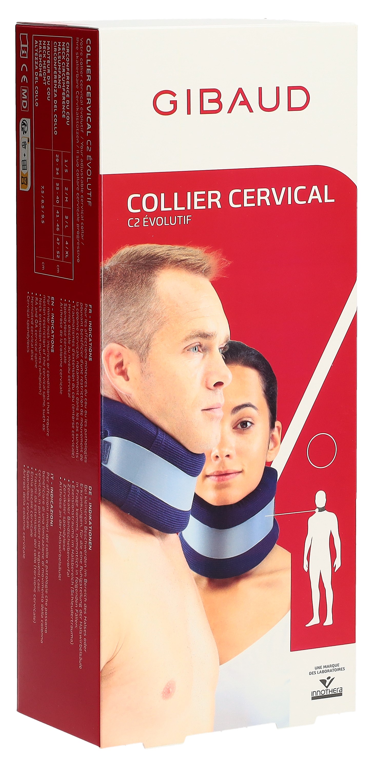 GIBAUD Cervicalstütze C2 8.5cm Gr2 35-40cm verstärkt