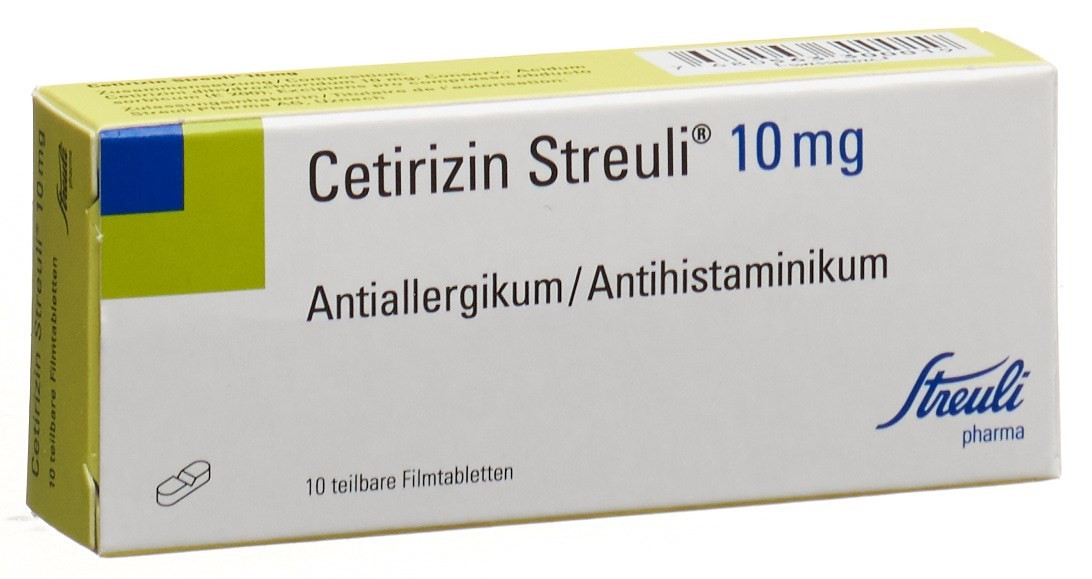 Cetirizin Streuli 10 mg 10 teilbare Filmtabletten