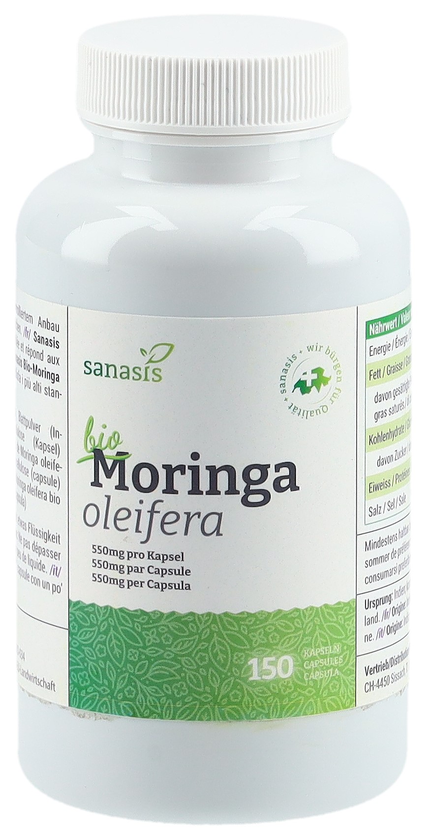 sanasis Moringa Kaps 550 mg Bio Ds 150 Stk