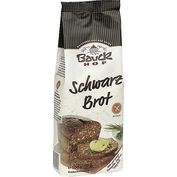 Bauckhof Schwarzbrot Brotbackmischung glutenfrei Btl 500 g
