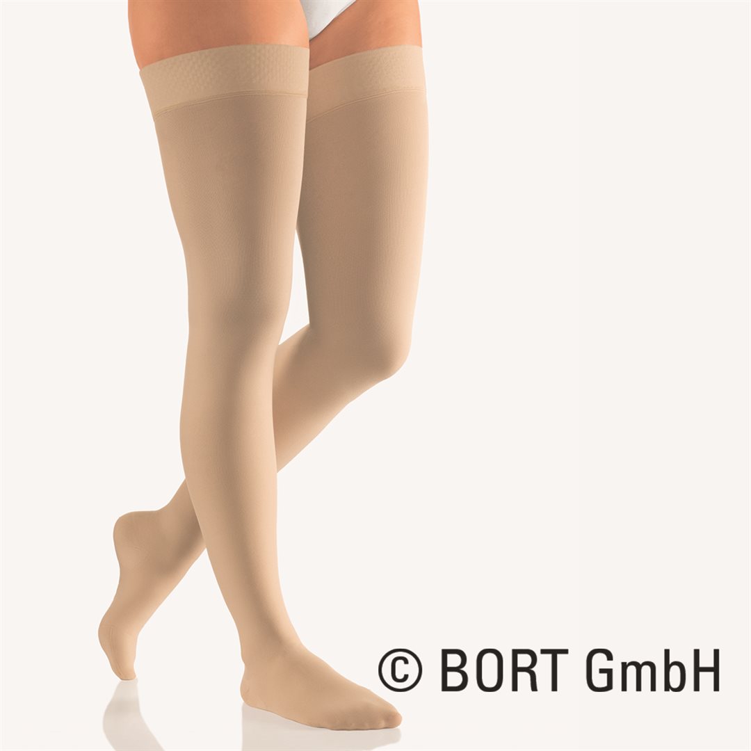 Bort Vital AG KKL2 VII geschlossene Spitze weit-kurz beige Noppenhaftband 1 Paar