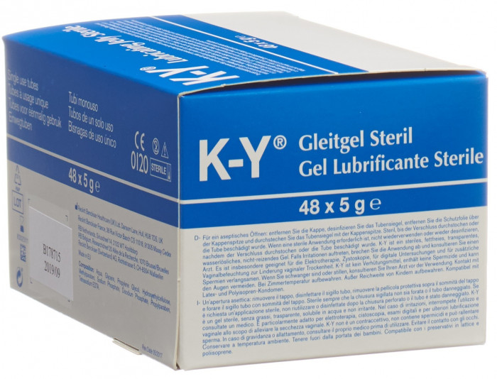 K Y Gelee Gleitmittel steril 48 x 5 g K Y Gelee Gleitmittel steril 48 x 5 g