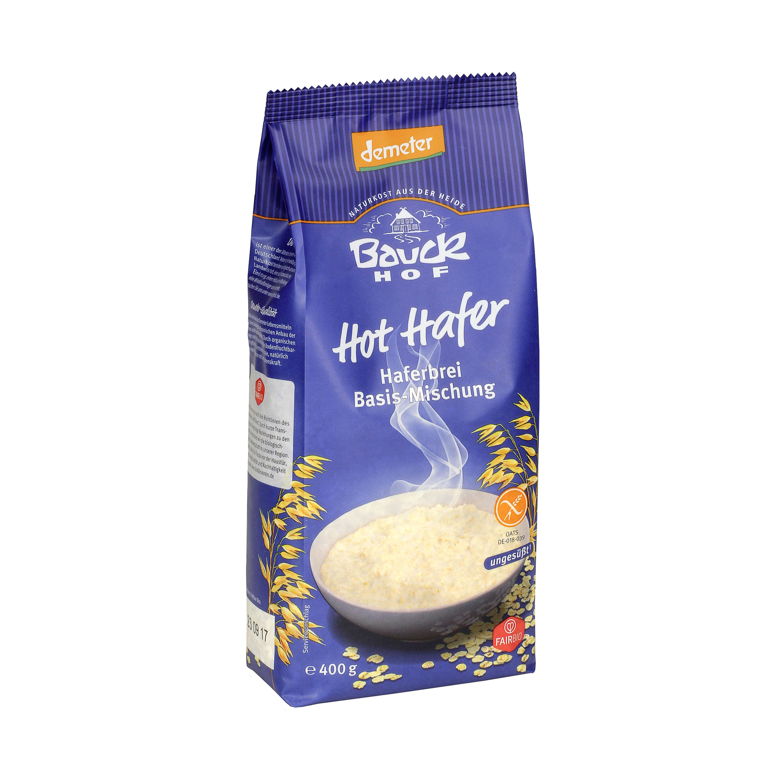 Bauckhof Hot Hafer Basis glutenfrei Btl 400 g