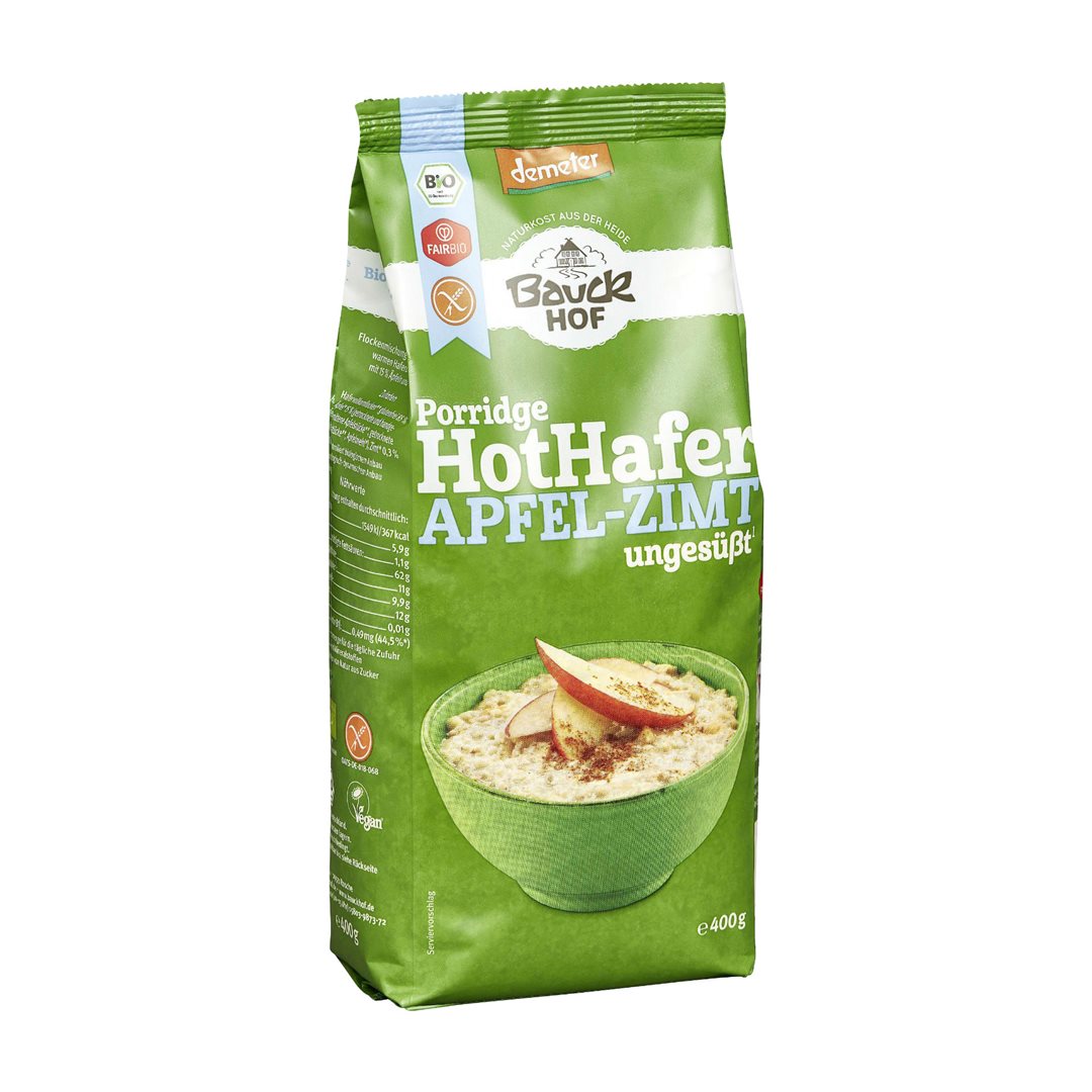 Bauckhof Hot Hafer Apfel-Zimt glutenfrei 400 g