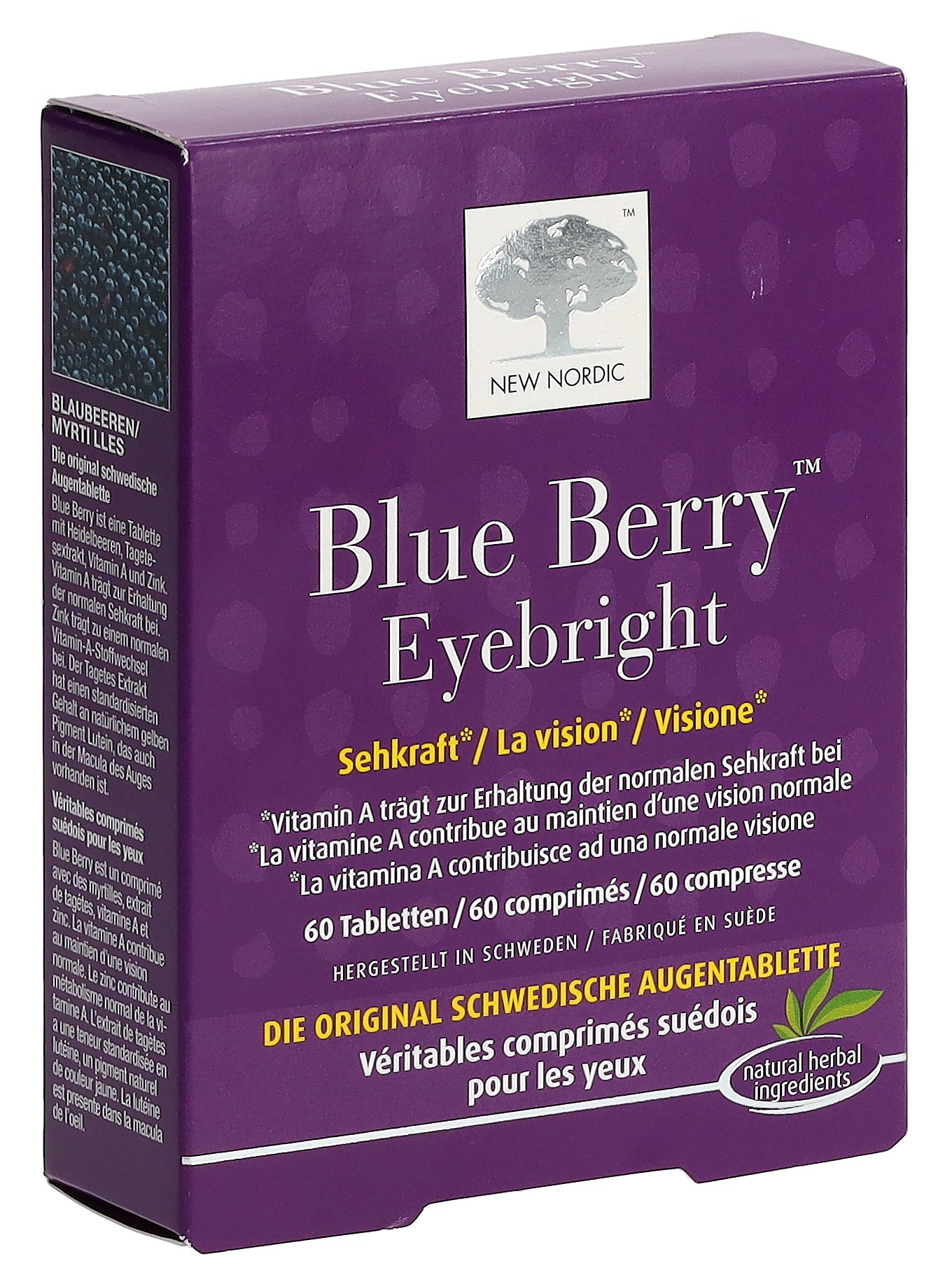 NEW NORDIC Blue Berry Eyebright Tabl 60 Stk