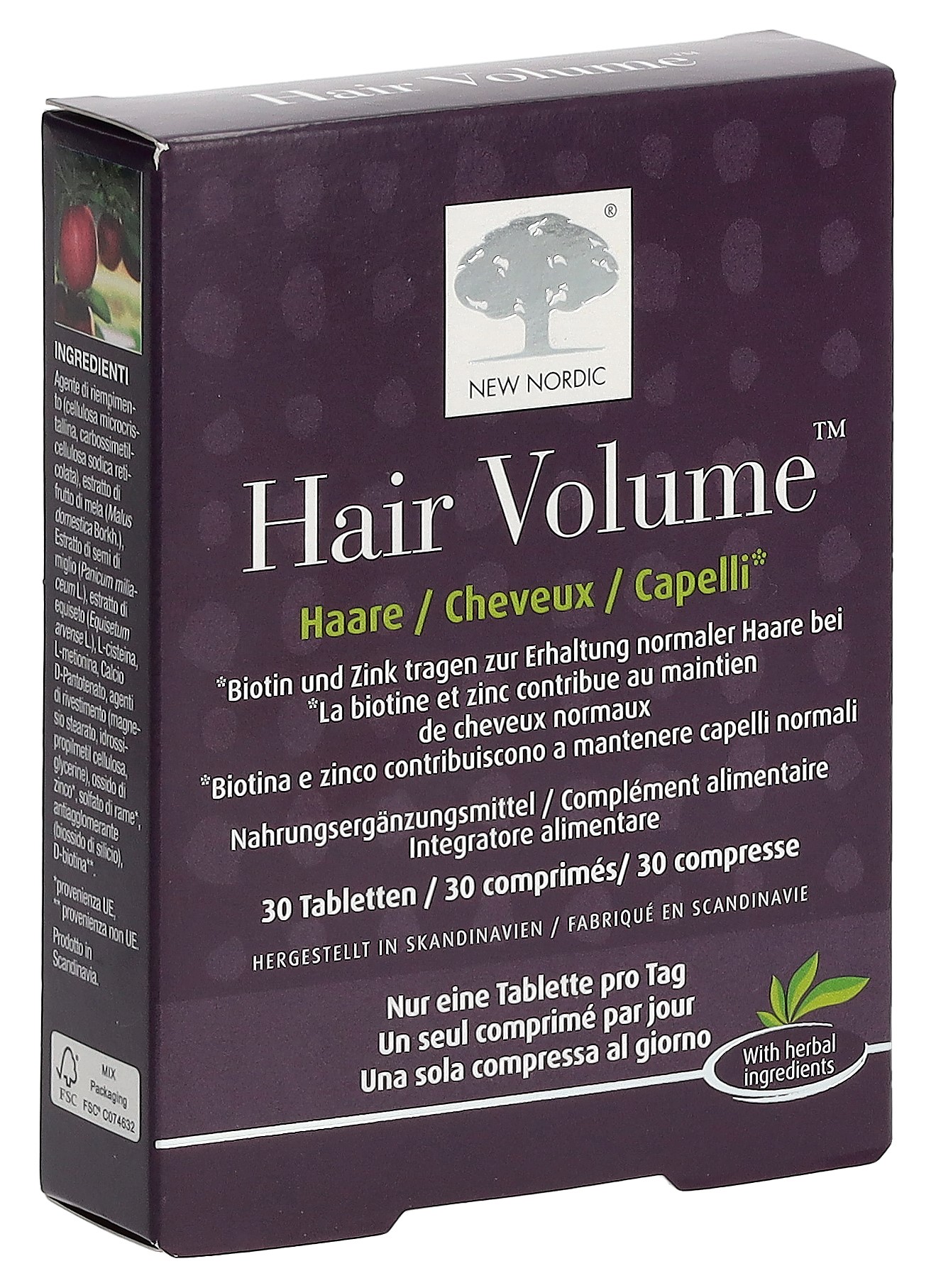 NEW NORDIC Hair Volume Tabl 30 Stk