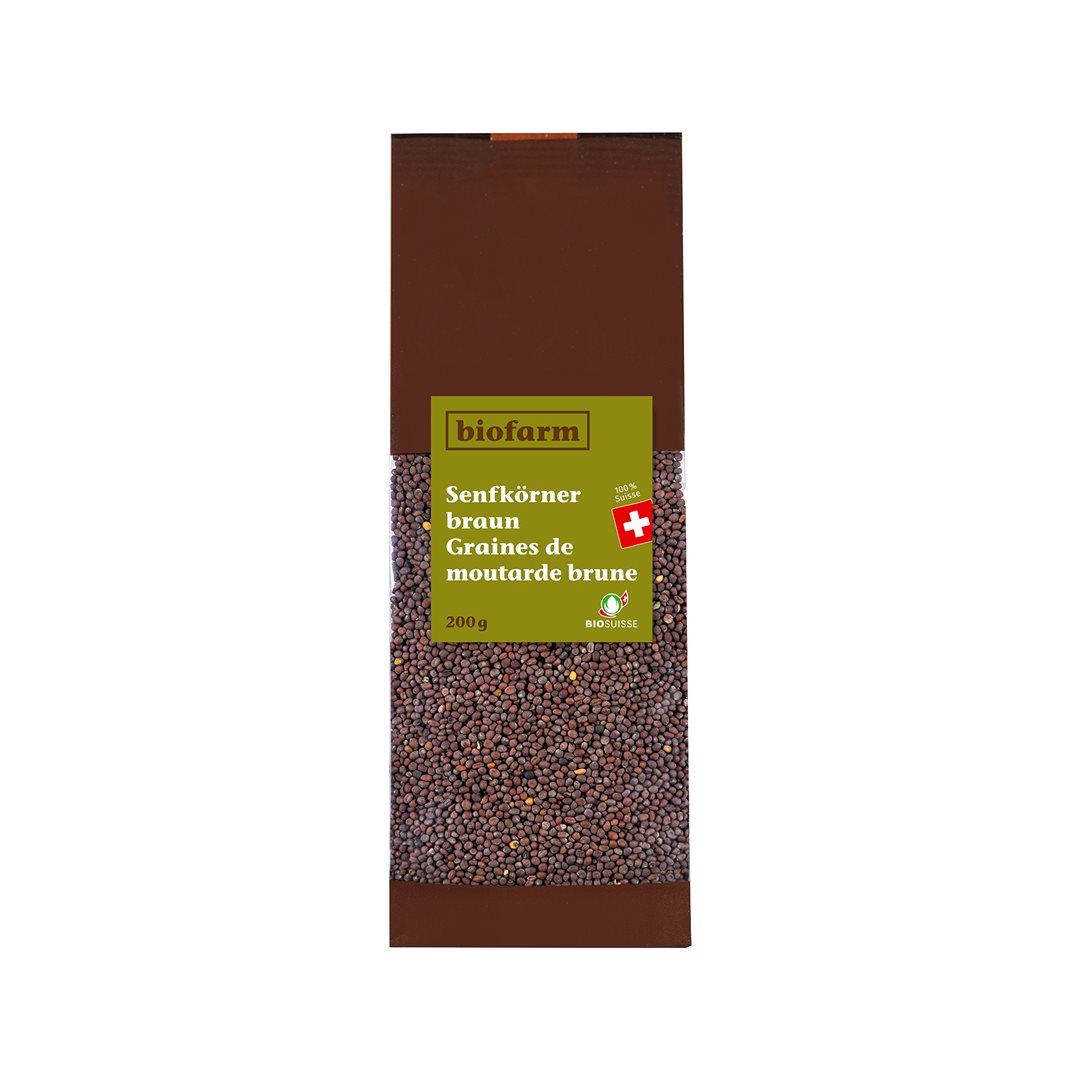 Biofarm graines de moutarde brun bourgeon CH 200 g