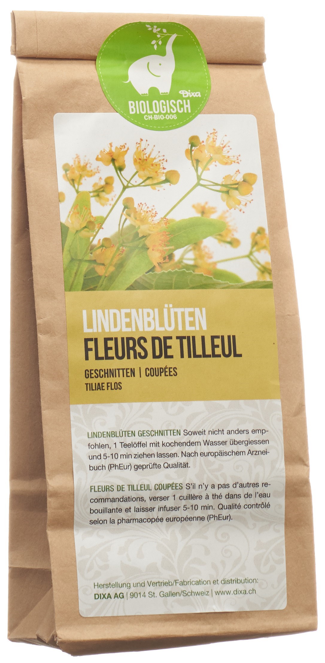 Dixa Lindenblüten DIX BIO geschnitten 90 g