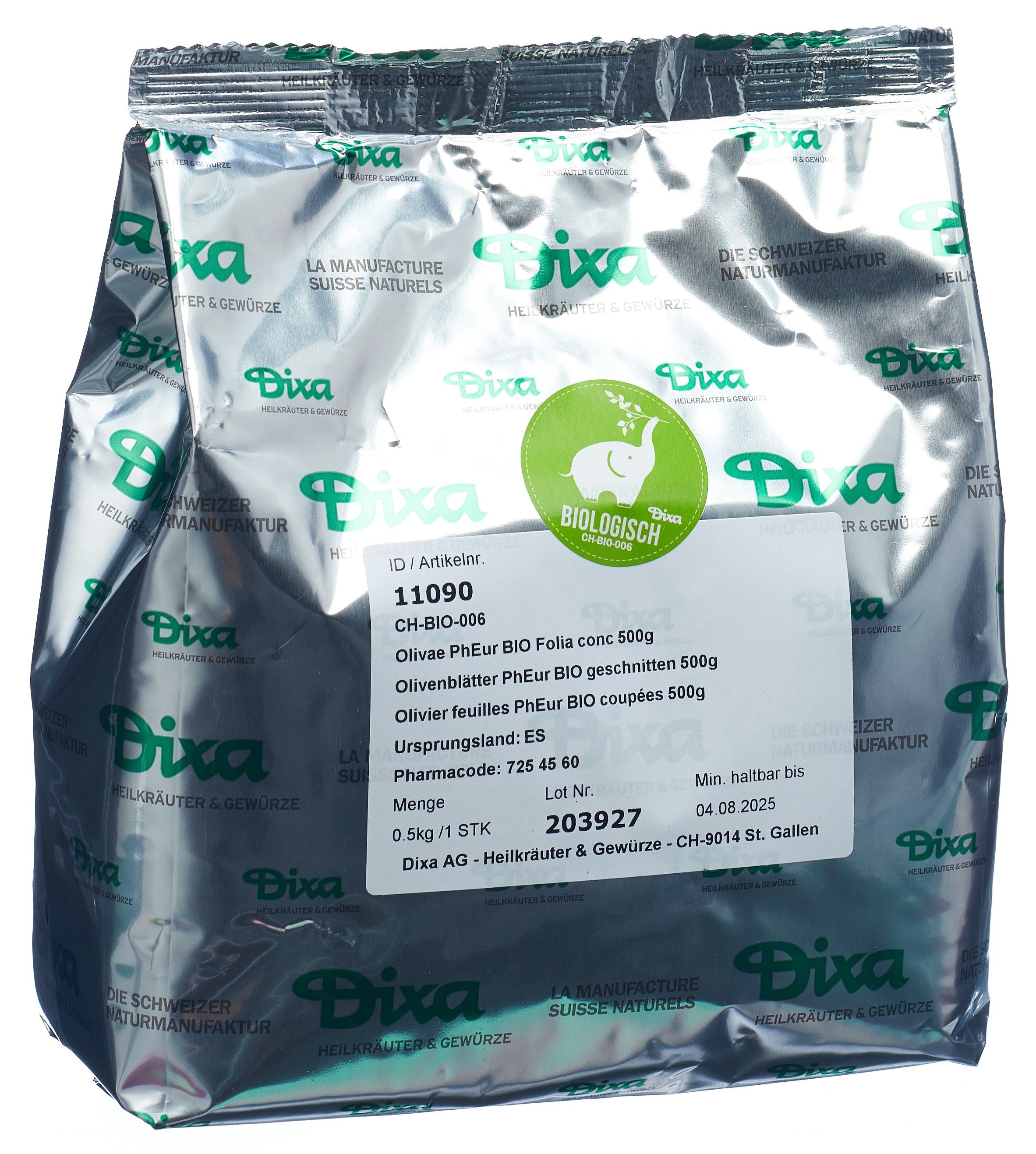 Dixa Olivenblätter DIX BIO geschnitten 500 g