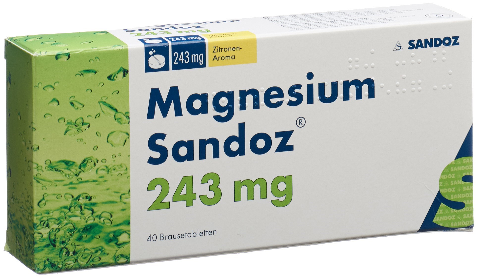 Magnesium Sandoz cpr eff 40 pce