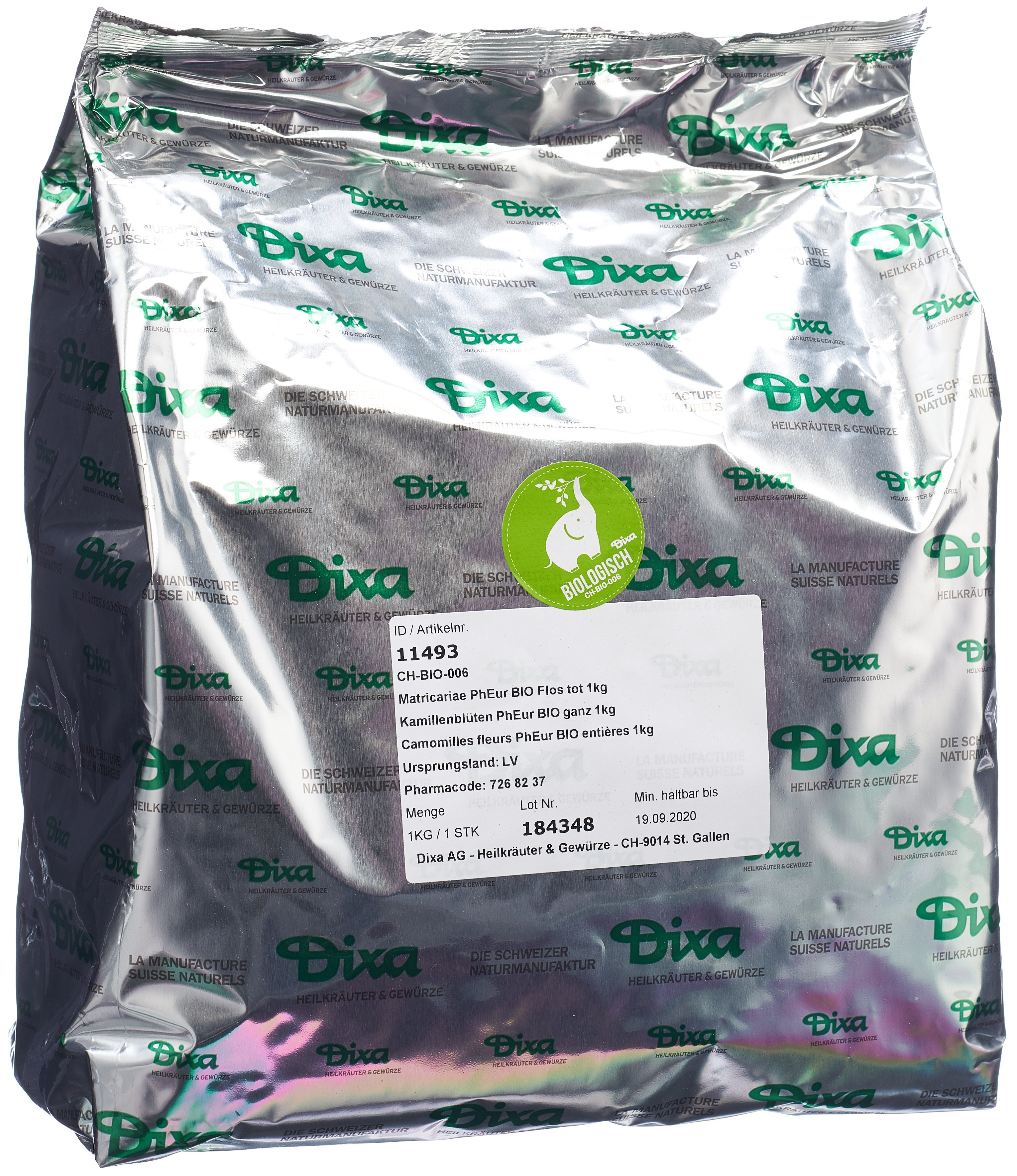 Dixa Kamillenblüten DIX BIO ganz Btl 1 kg