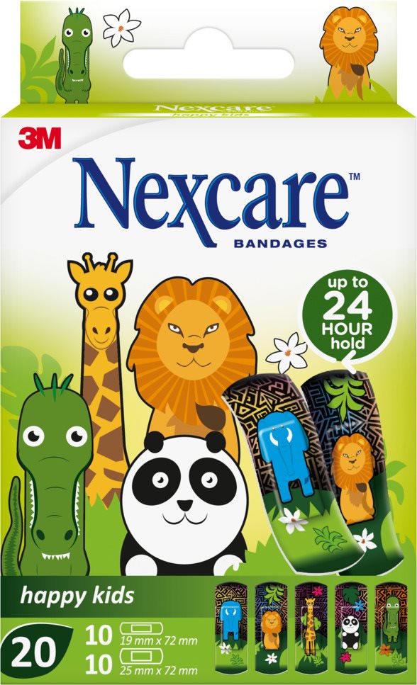 3M Nexcare Kinderpflaster Happy Kids Animals 20 Stk