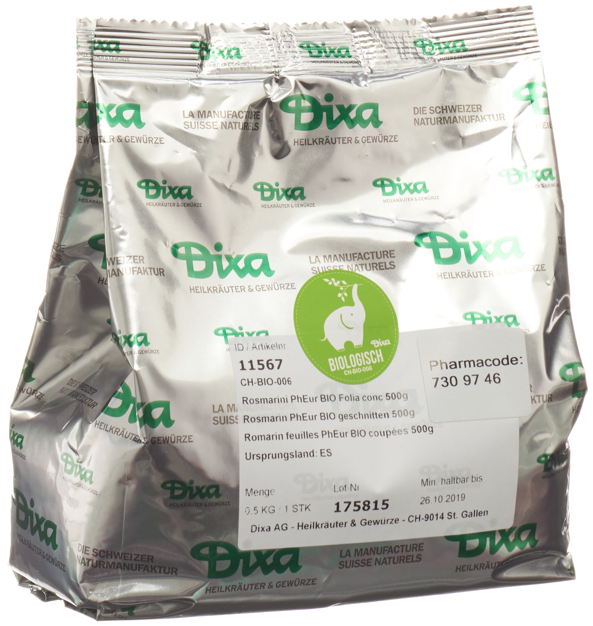 ROSMARIN Blatt BIO 500g (Rosmarini folium)