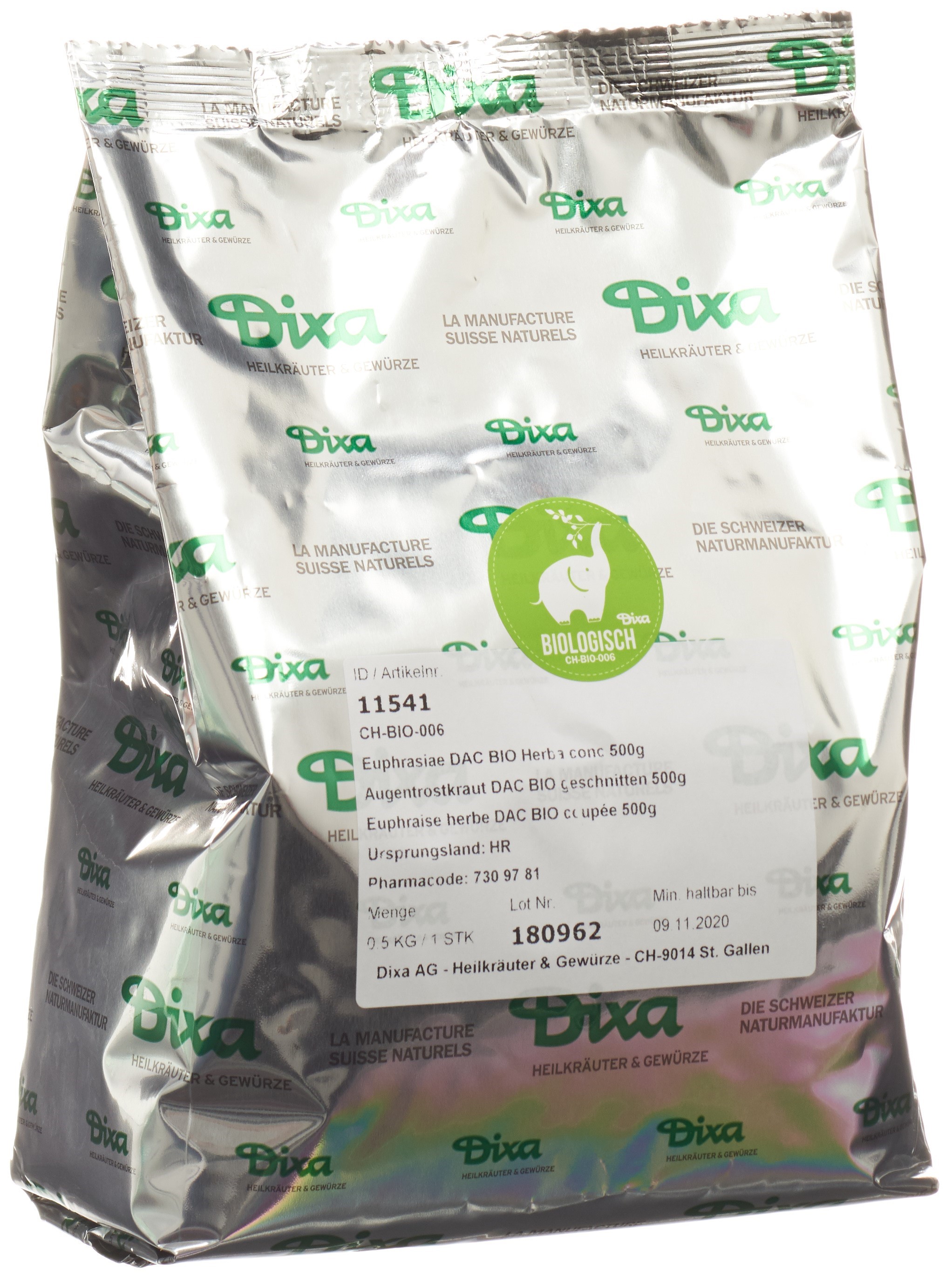 Dixa Augentrostkraut DIX BIO geschnitten 500 g