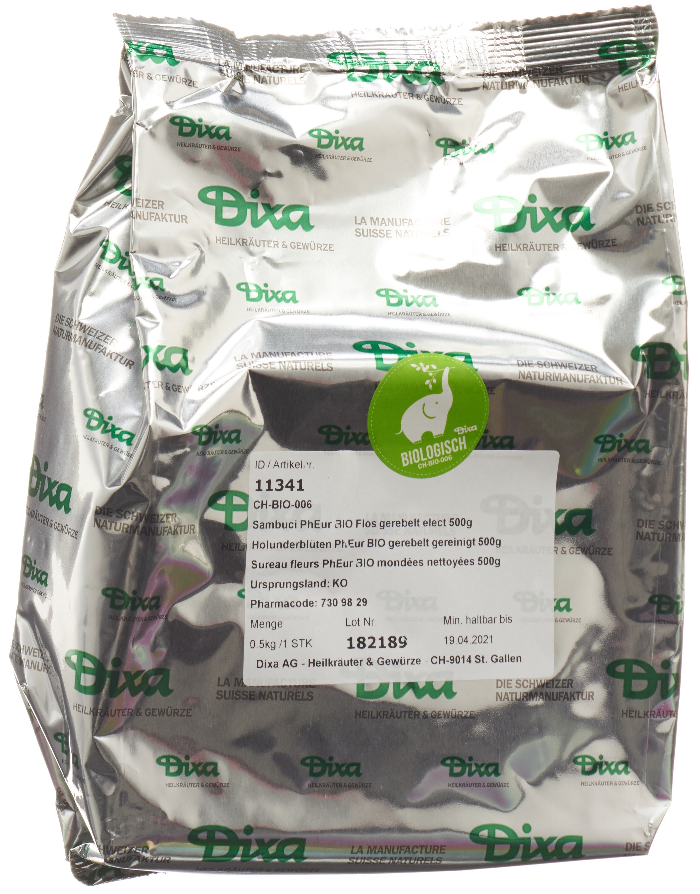 HOLUNDER Blüten BIO 500g (Sambuci flos)