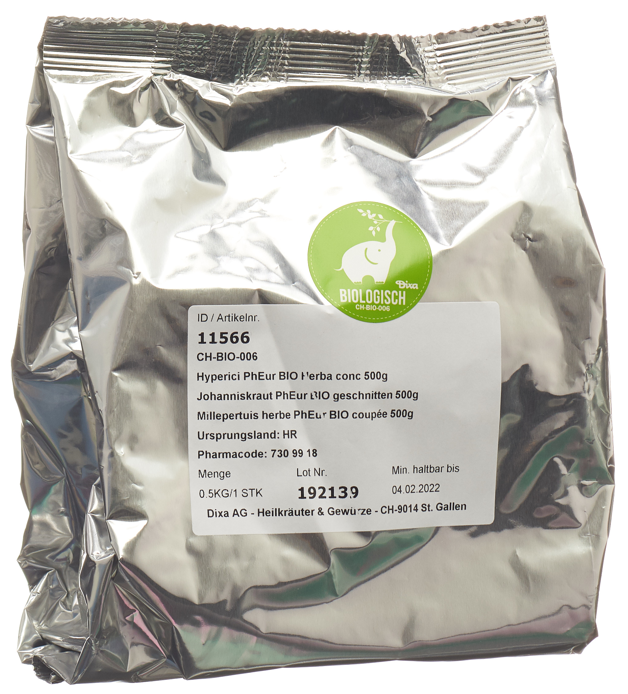 JOHANNISKRAUT BIO geschn 500g (Hyperici herba)