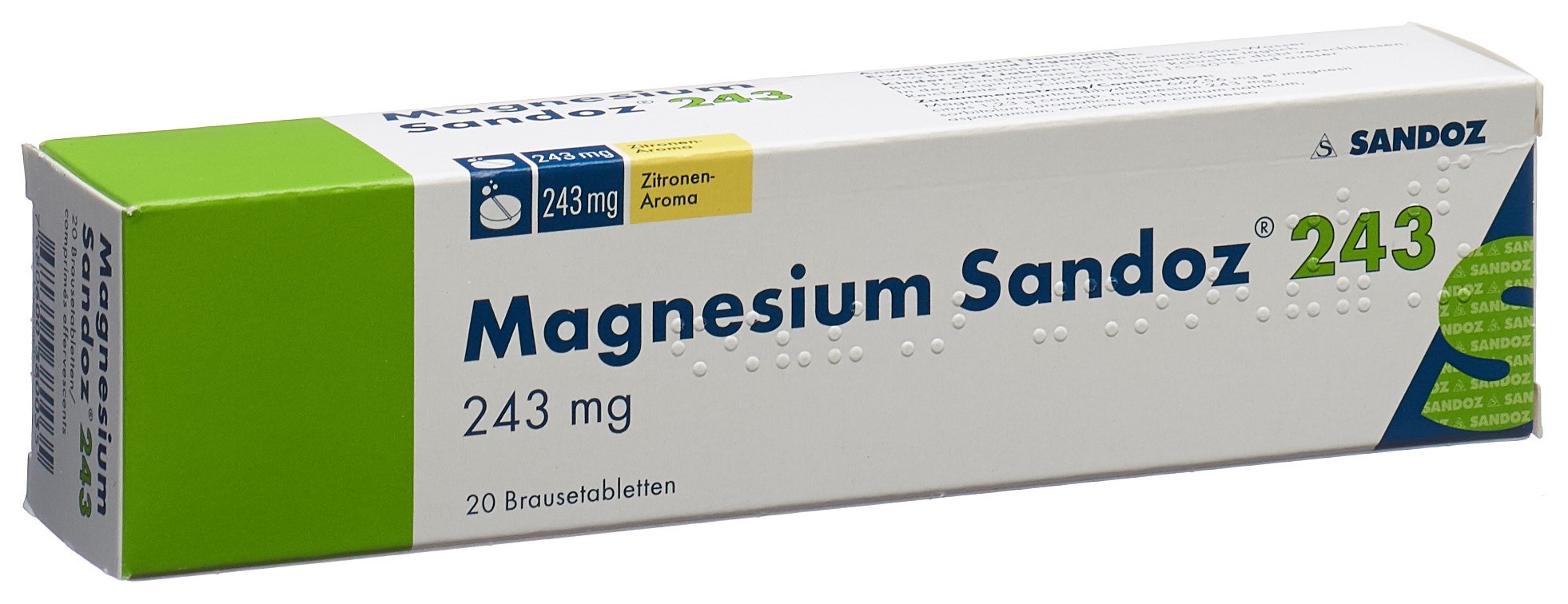 Magnesium Sandoz cpr eff 243 mg bte 20 pce