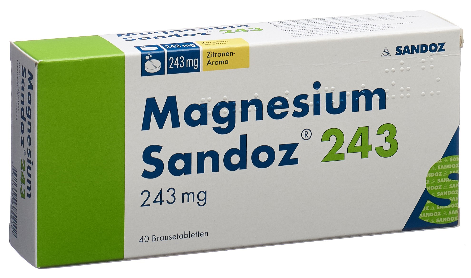 Magnesium Sandoz cpr eff 243 mg bte 40 pce
