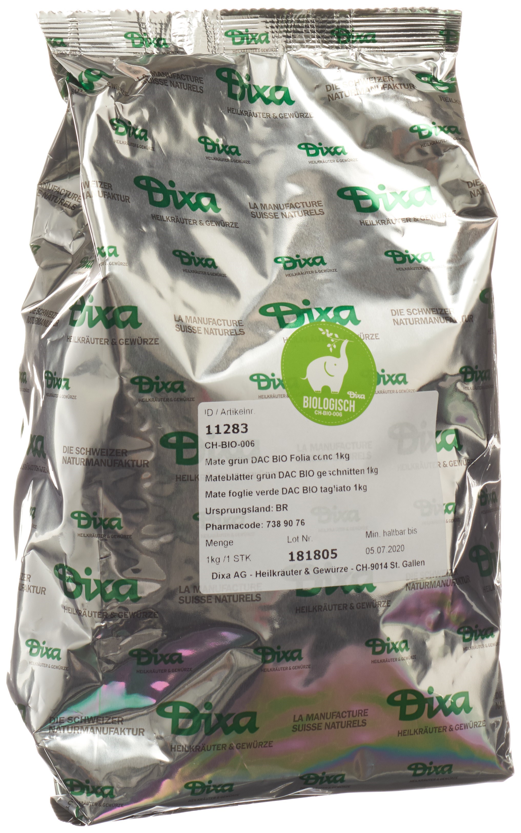 Dixa Mate feuilles verts DIX BIO coupées 1 kg
