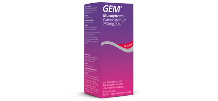 GEM Mucolyticum 250mg/5ml 200 ml Sirup