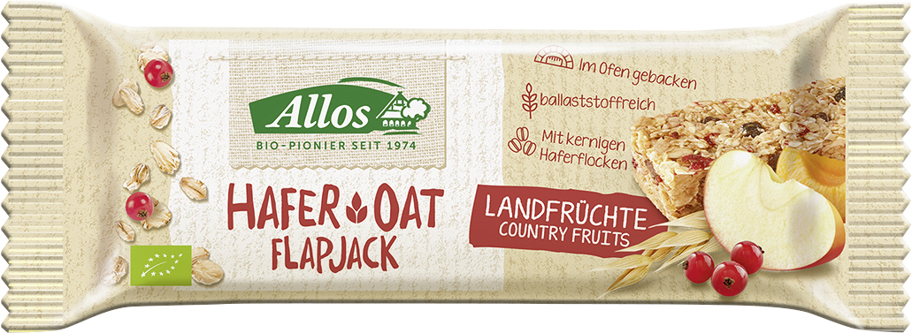 ALLOS Flapjack Hafer Landfrüchte 50 g x 16 Stk