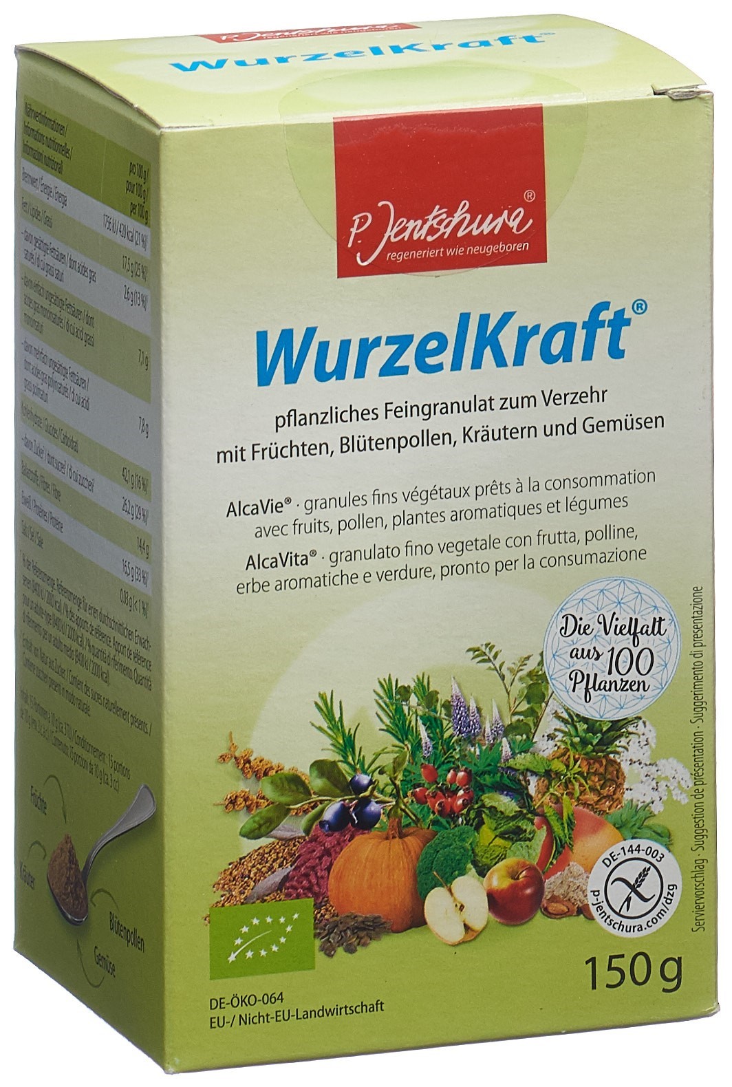 JENTSCHURA WurzelKraft Feingranulat Bio 150 g