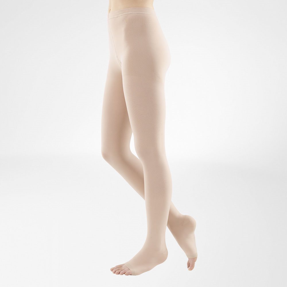 BAUERFEIND VenoTrain Soft KKL2 AT L plus/long offene Fussspitze creme