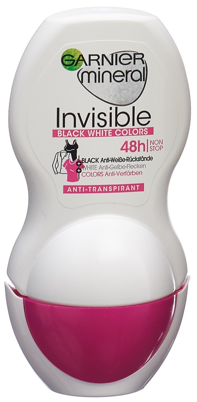 Garnier Mineral Deo Women Invisible Roll-on Black White Colors 50 ml