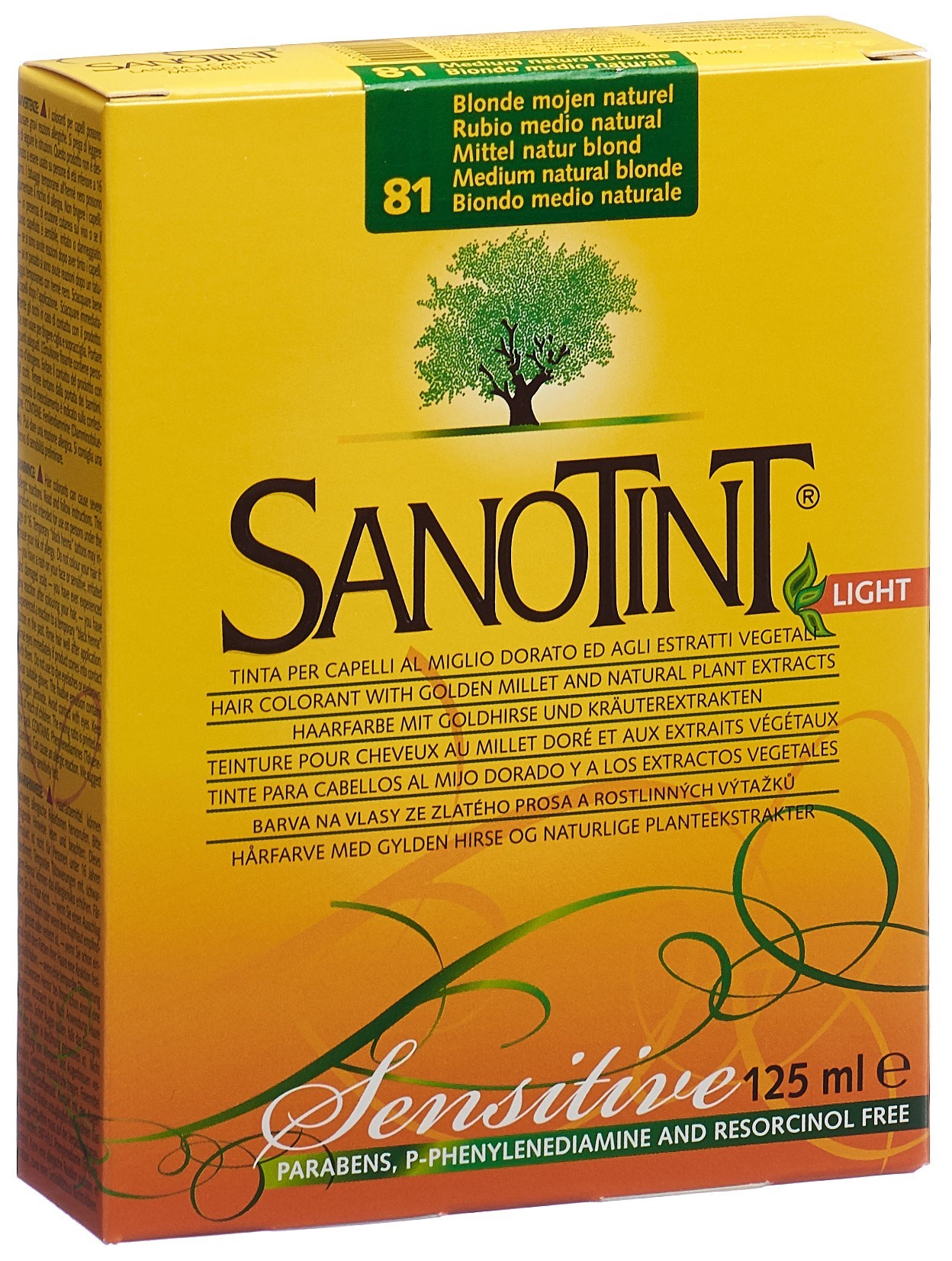 Sanotint Sensitive Light teinture pour cheveux 81 blond moyen naturel