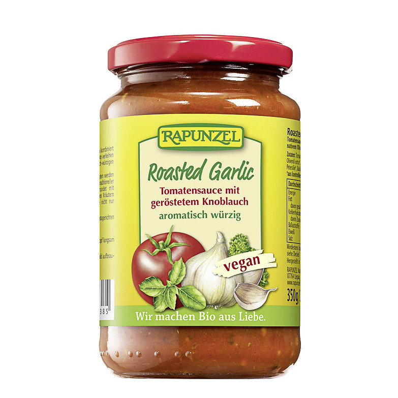 Rapunzel Sauce Tomaten Knoblauch geröstet Glas 350 g