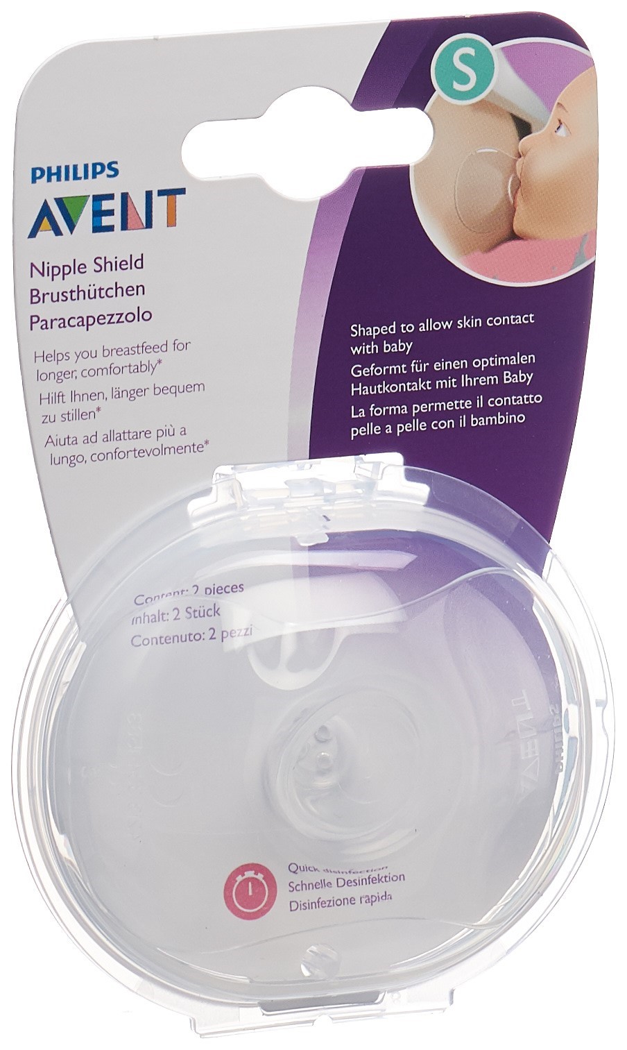 Philips Avent Brusthütchen small inklusive Steribox