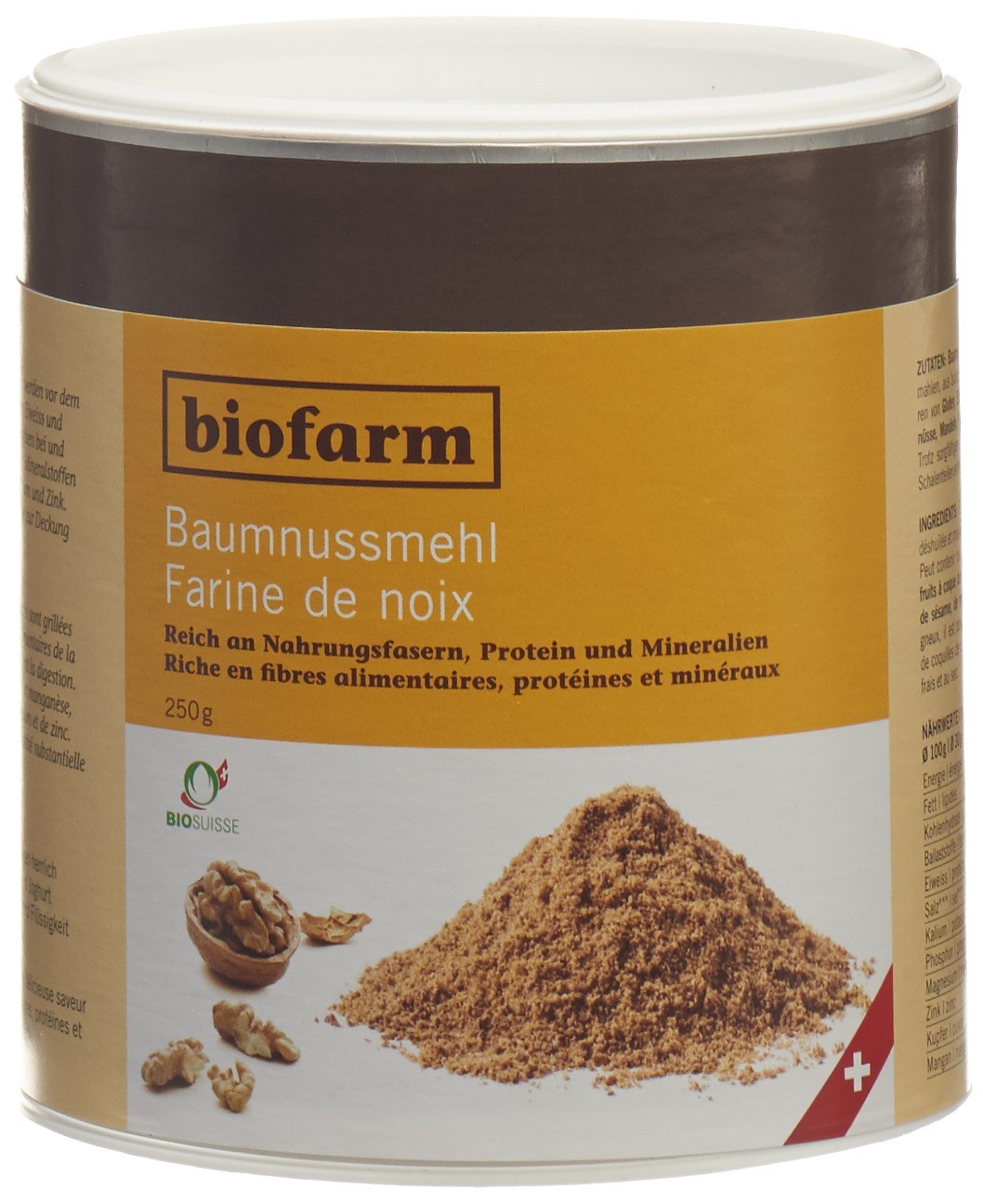 Biofarm farine de noix bourgeon CH bte 250 g