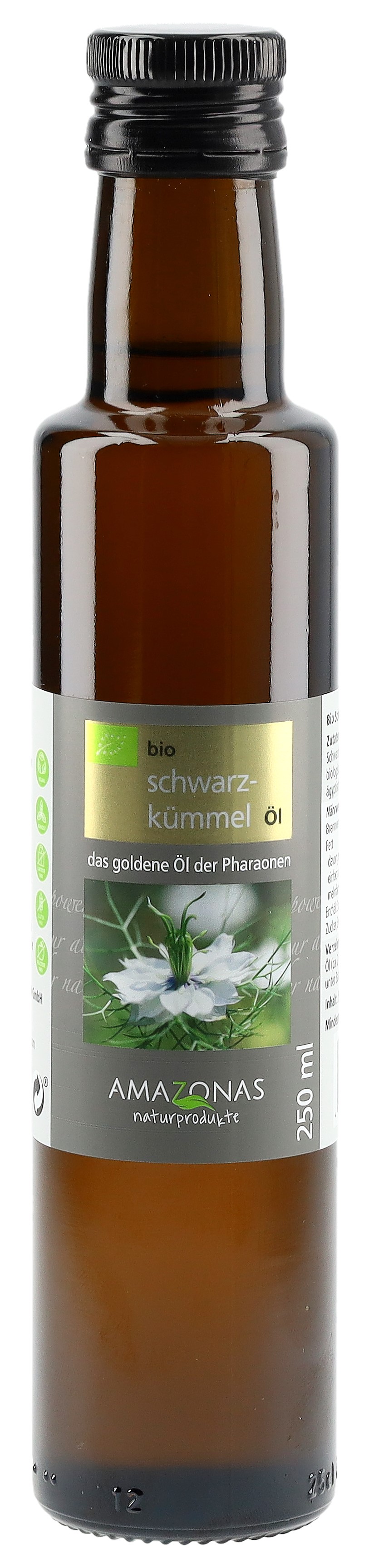 AMAZONAS schwarzkümmelöl 100 % rein kaltgepresst Ägypten Fl 250 ml