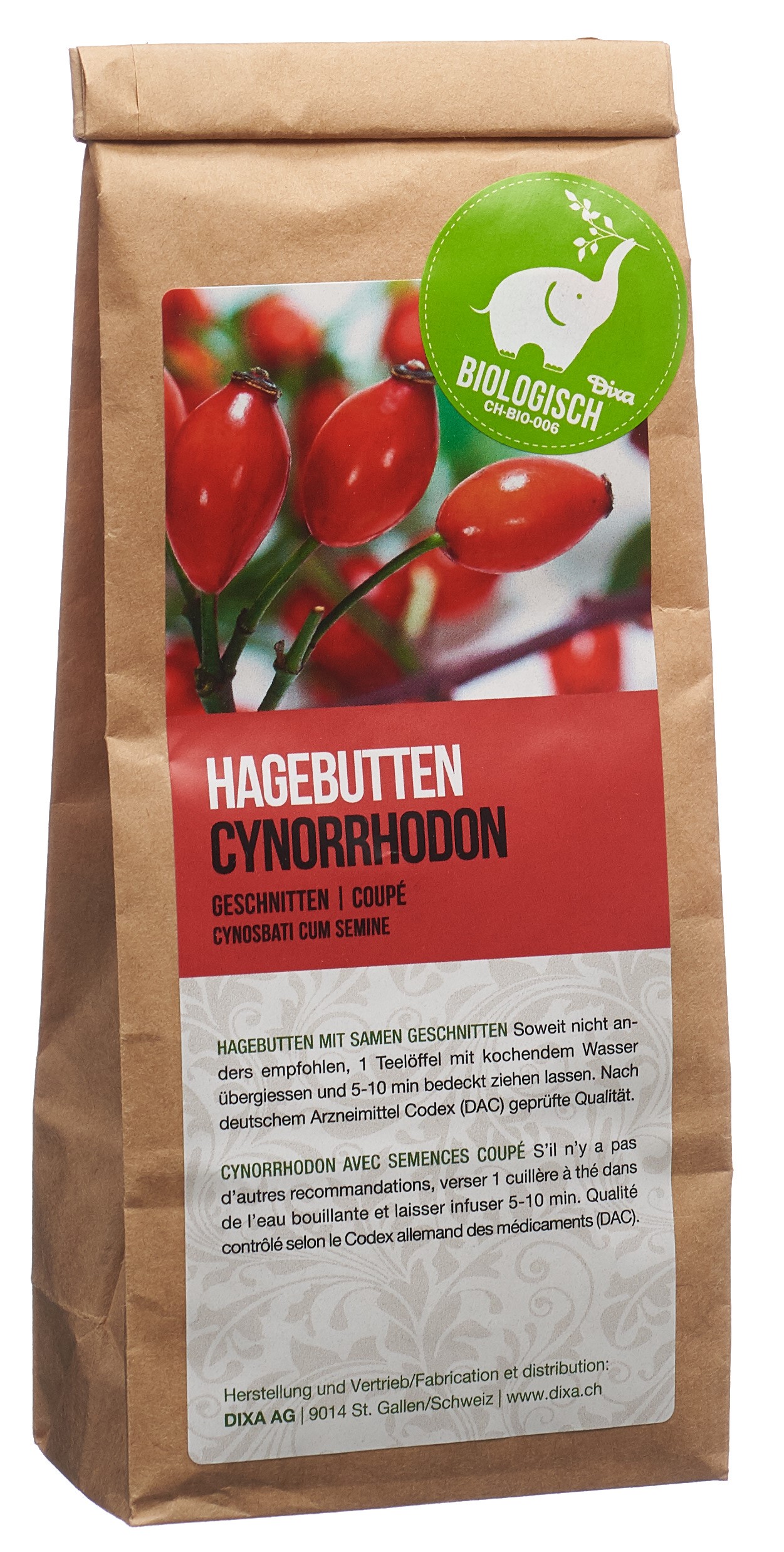 Dixa Cynorrhodon avec semences DIX BIO coupé 200 g