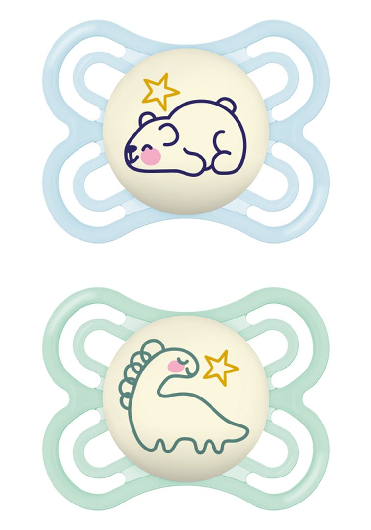 MAM Perfect Night Nuggi Silikon 0-6 Monate 2 Stk