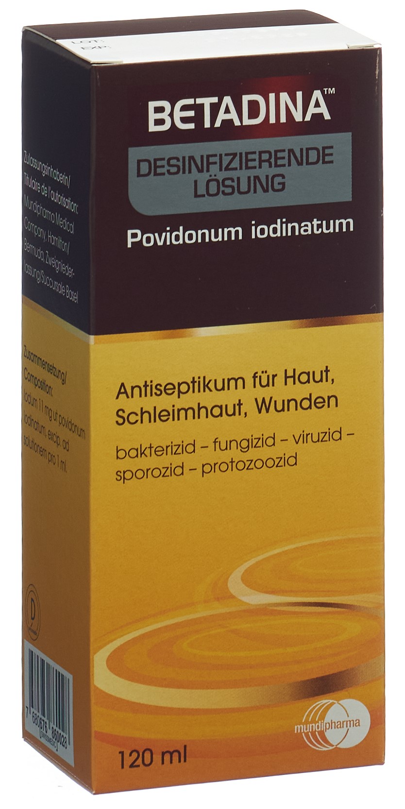 BETADINA solution désinfectante fl 120 ml