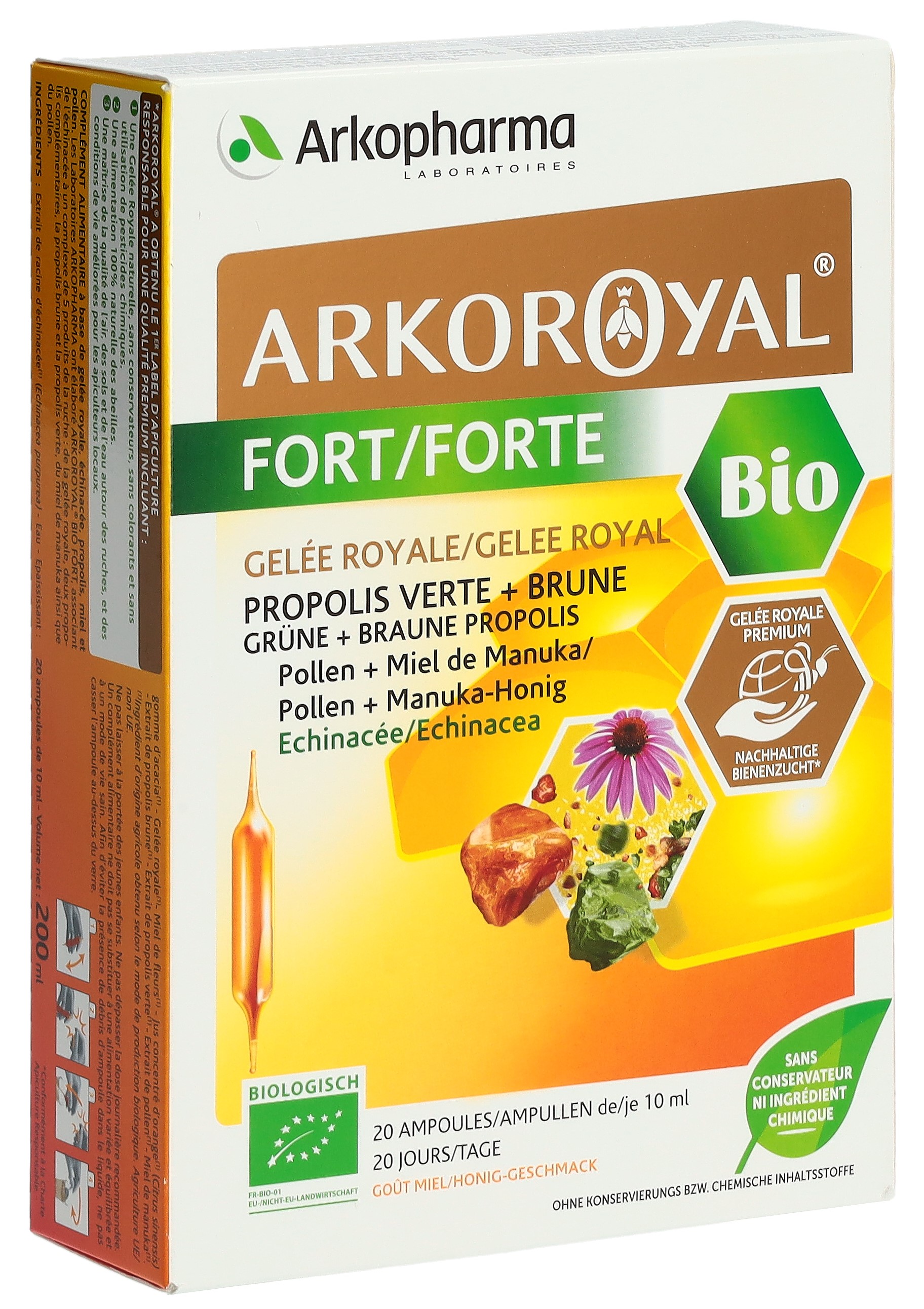 Arkoroyal Gelée Royale Forte Bio 20 Trinkamp 10 ml