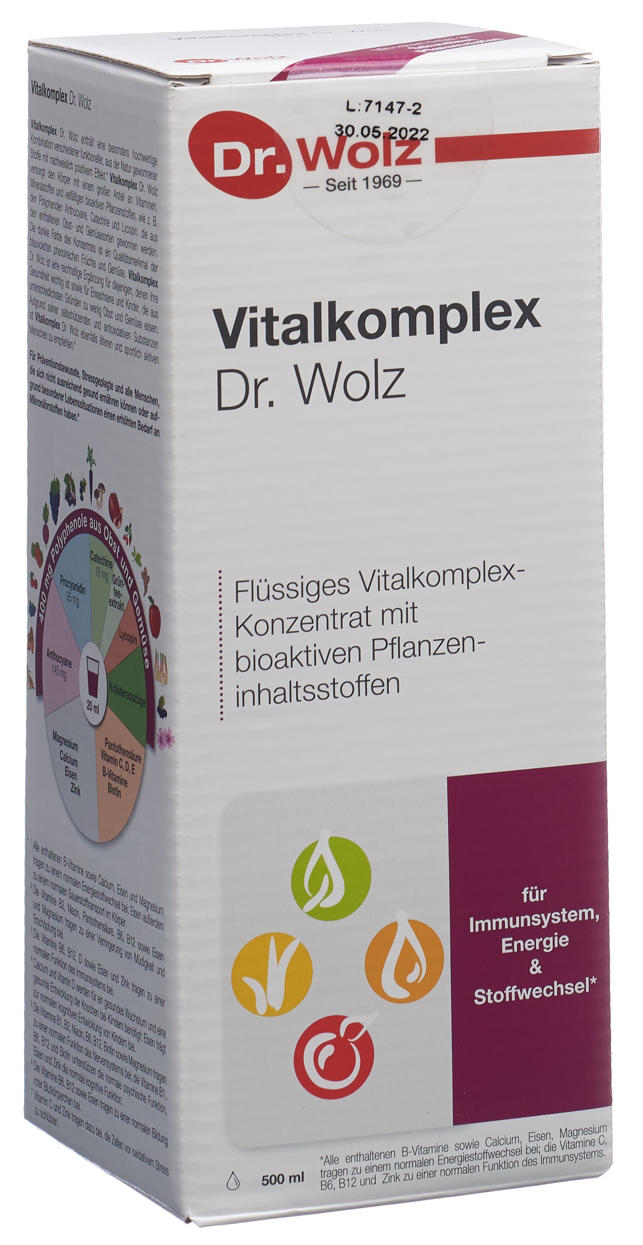 DR. WOLZ Vitalkomplex Glasfl 500 ml