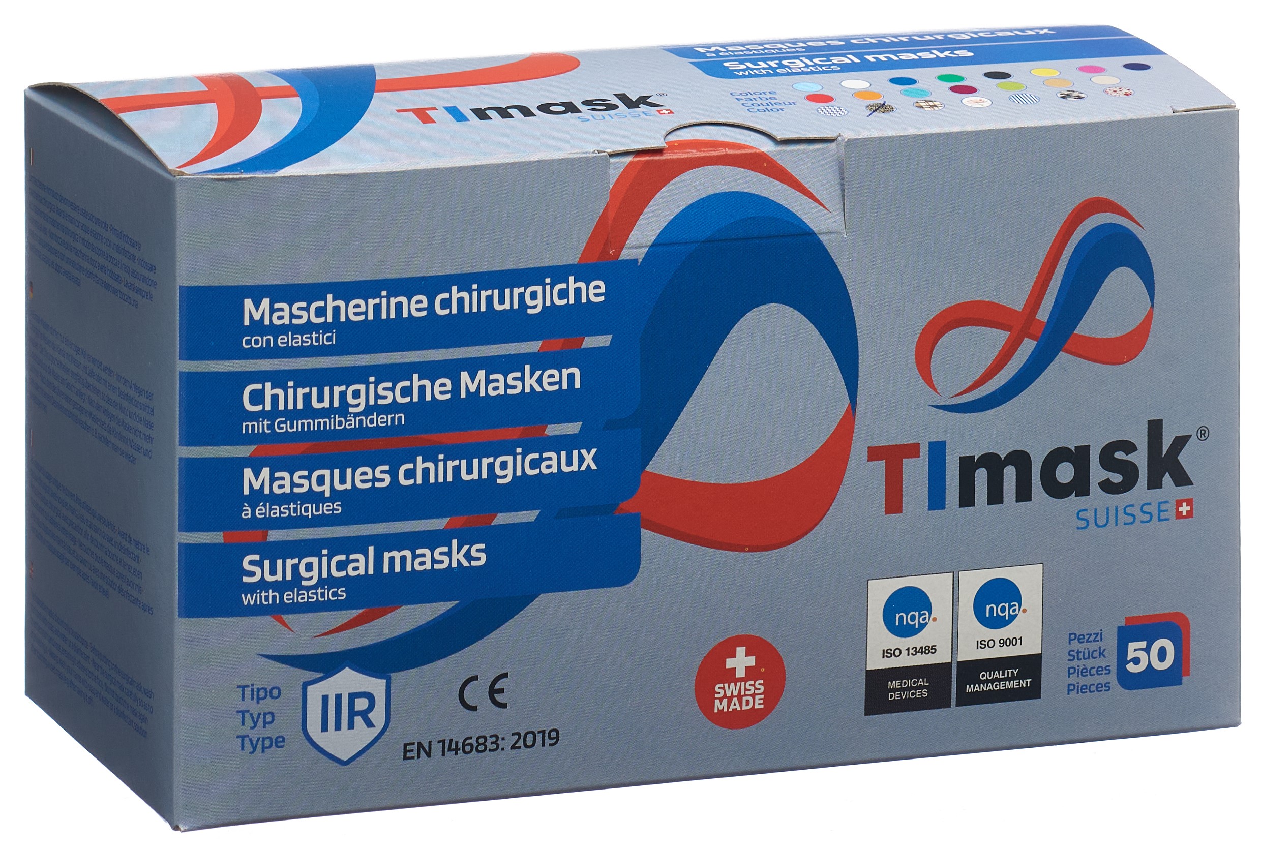 TImask Masque médical jetable type IIR léopard 50 pce