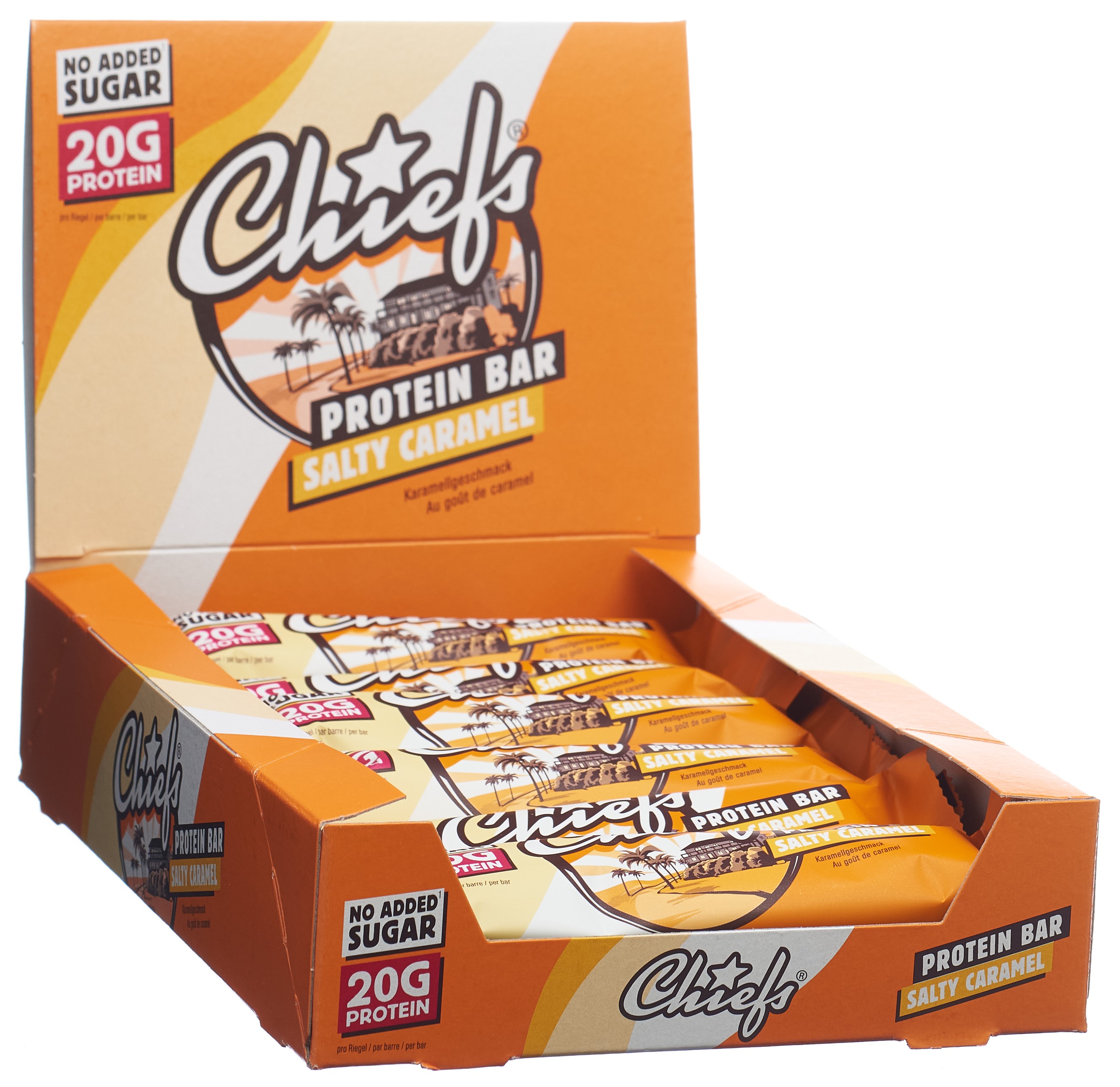 CHIEFS Protein Bar Salty Caramel 12 x 55 g