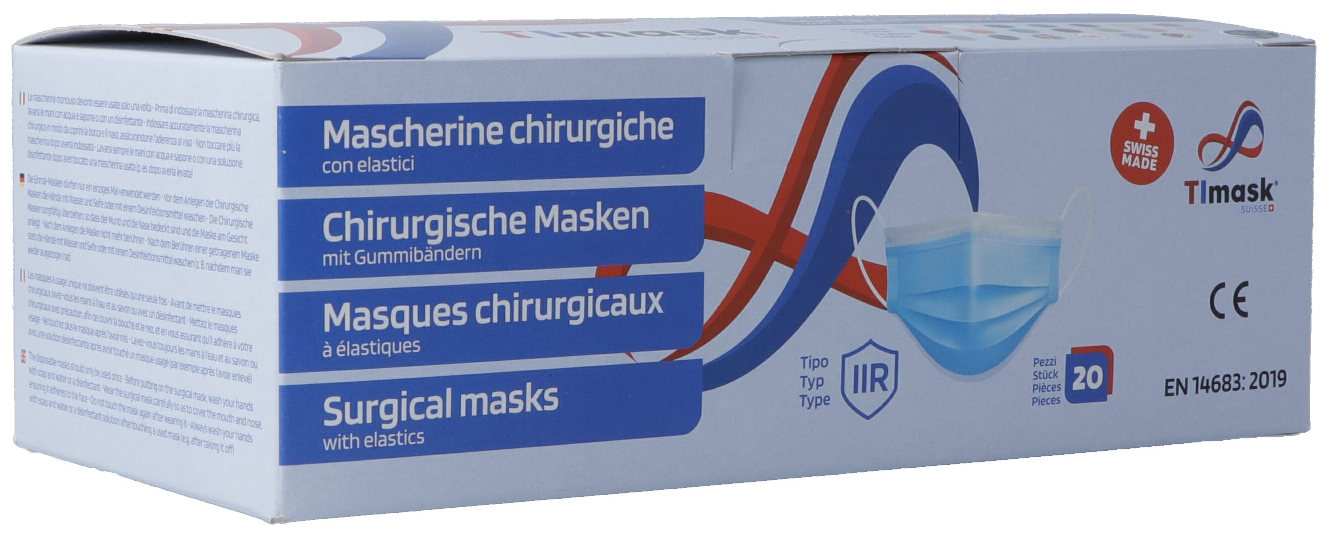 TImask Masque médical jetable type IIR camouflage 20 pce