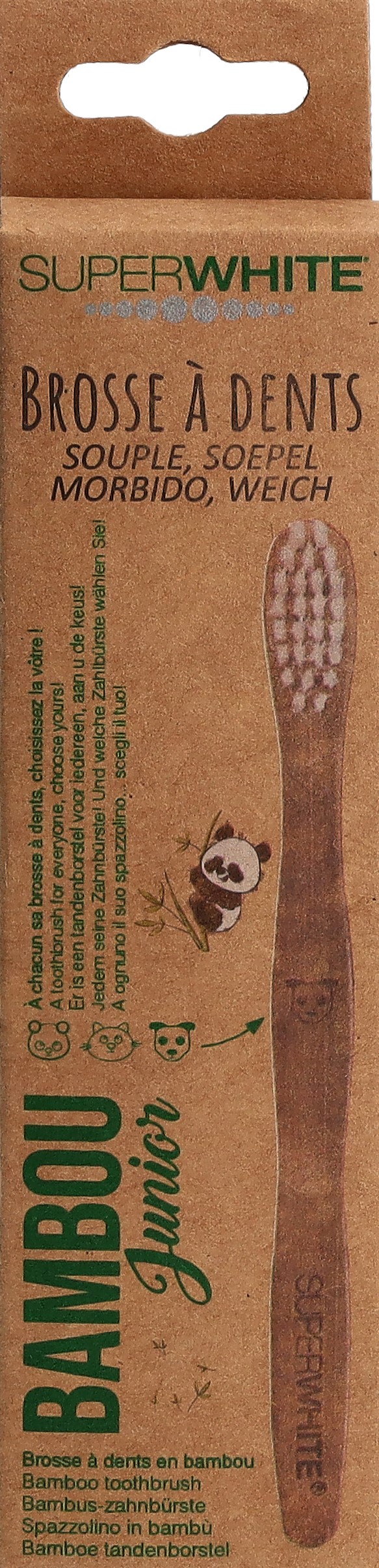SUPERWHITE Zahnbürste Bambus Junior
