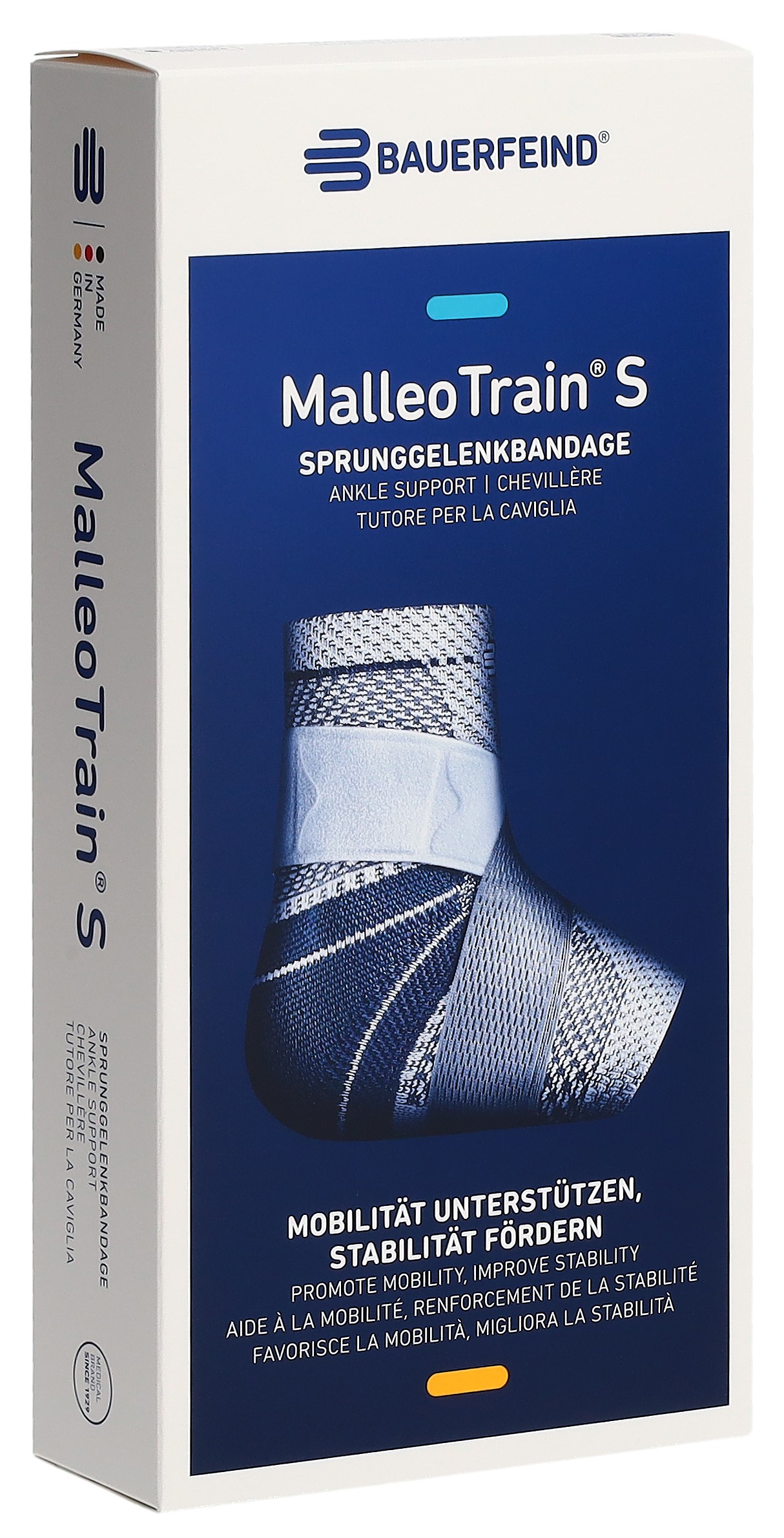 BAUERFEIND MalleoTrain S Aktivbandage Gr1 rechts titan