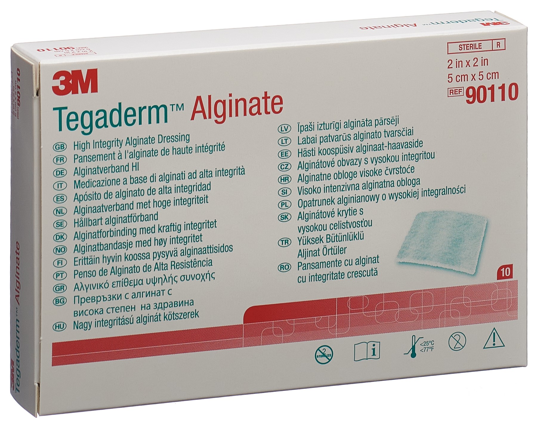 3M Tegaderm Alginate compresse 5x5cm 10 pce