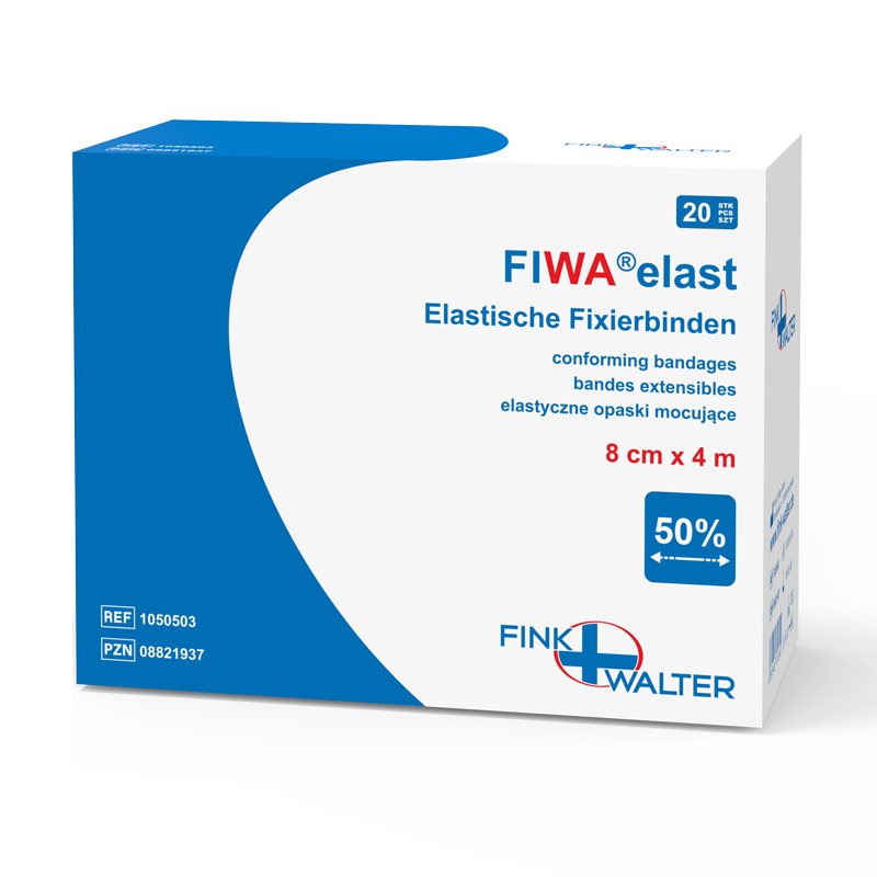 FIWA elast Fixierbinden 8cmx4m Rolle 20 Stk