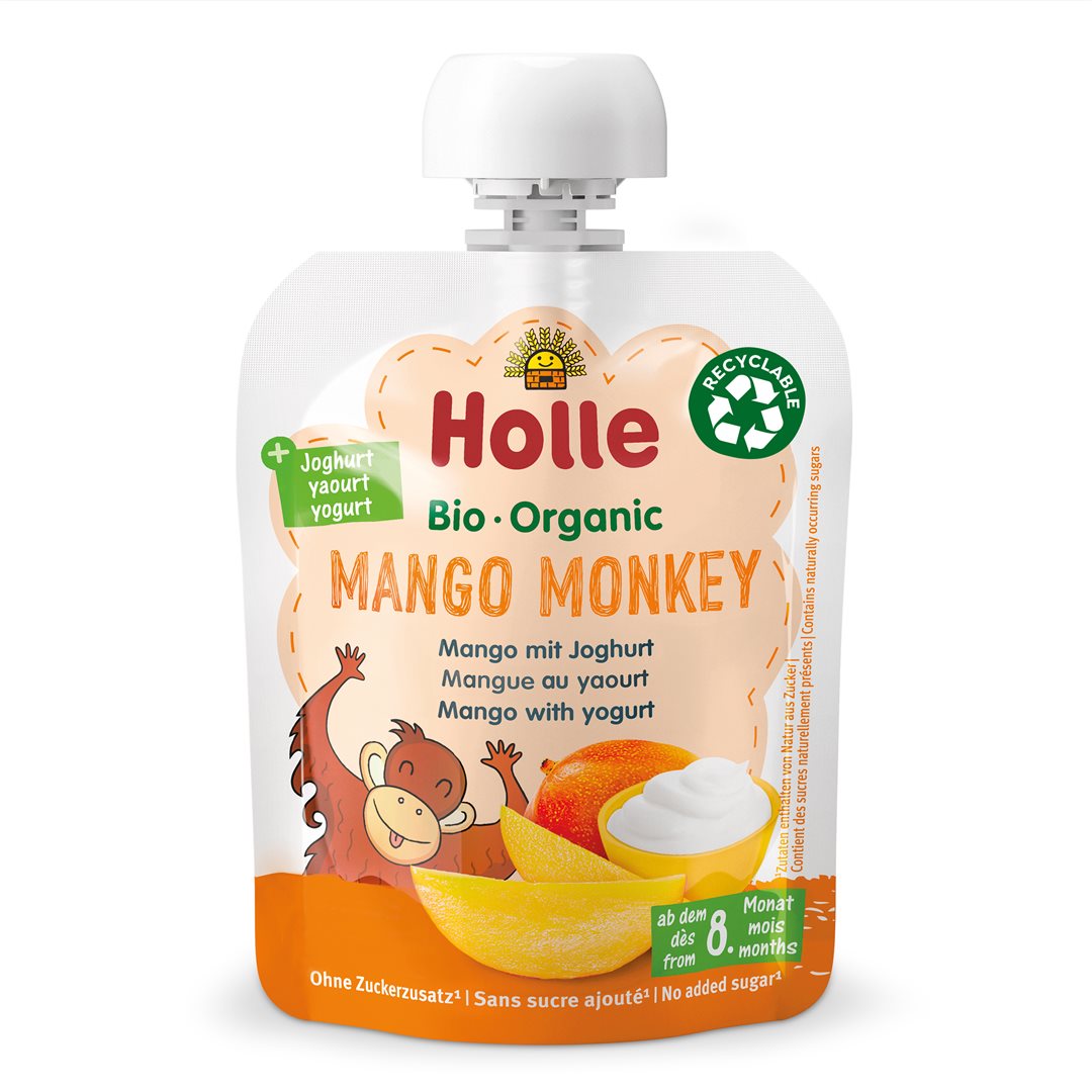 Holle Pouchy Mango Monkey Mango mit Joghurt 85 g